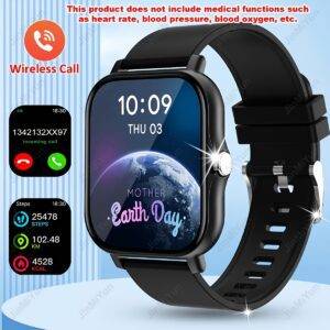 1 83 inch full screen   smartwatch suitable - Color : Black-Jemicool