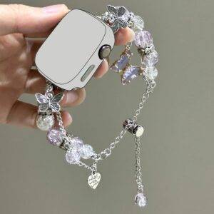 Elegant Beaded Chain Bracelet Charm Watch - Jemicool